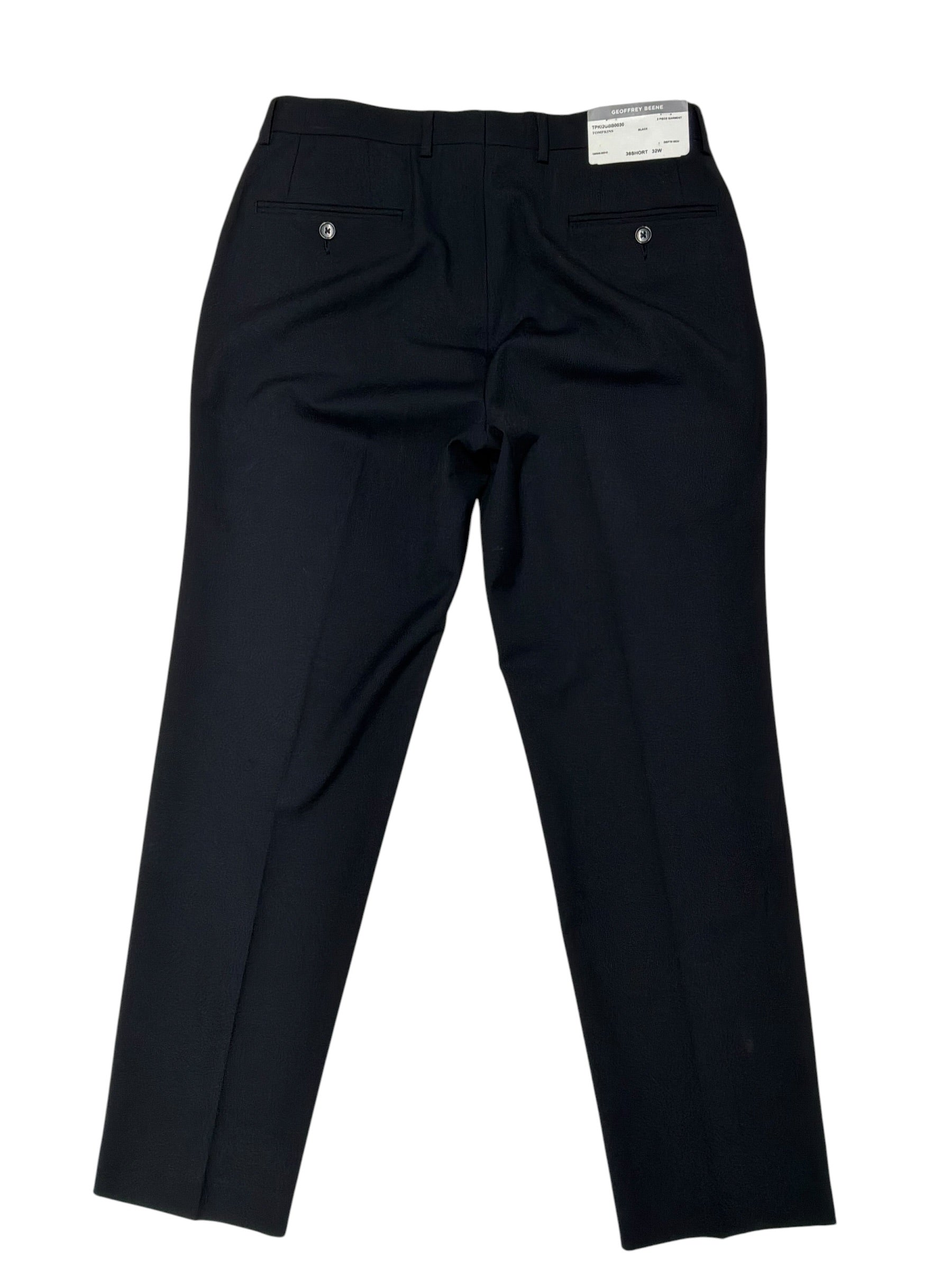 Geoffrey Beene Mens Regular fit Dress Pants 32 / 30 Navy Blue Solid