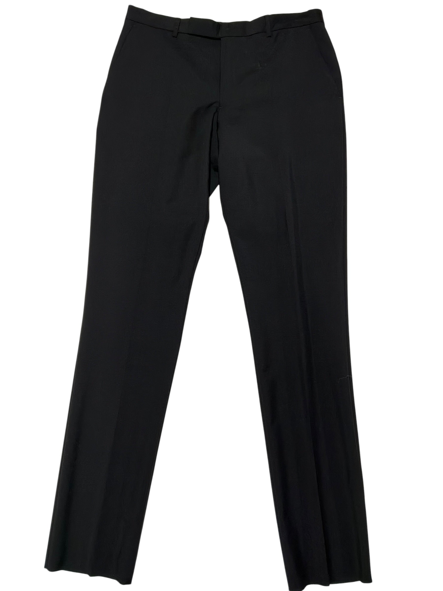 Paul Smith Mens Extra-Slim fit Dress Pants Size 32 Wool Black Solid