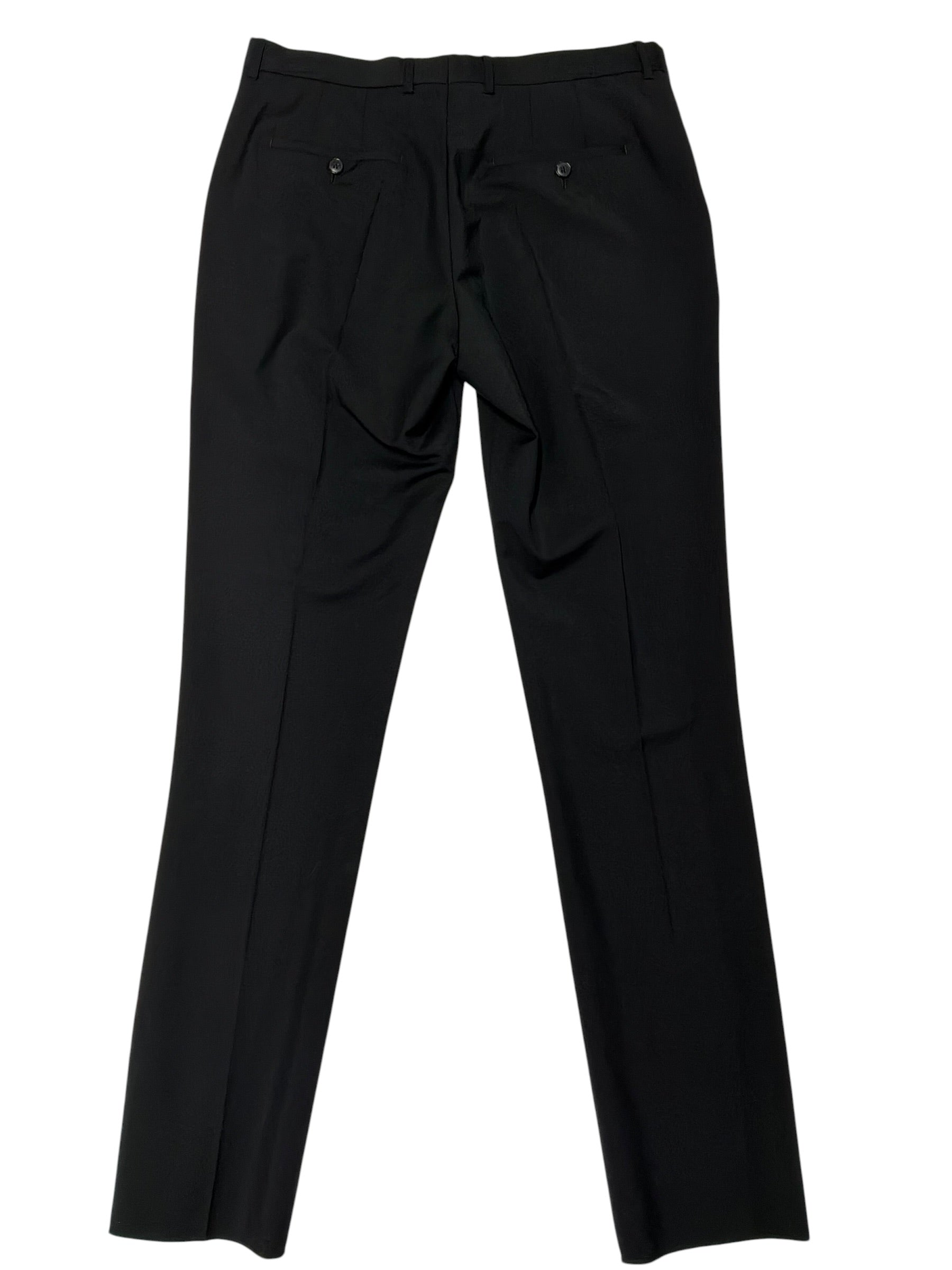 Paul Smith Mens Extra-Slim fit Dress Pants Size 32 Wool Black Solid