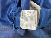 Canali Mens Siena Blue Tonal Plaid Sport Coat Blazer EU 48C US 38S