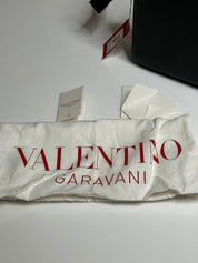 Valentino Garavani Leather Camera Case Protective Carry Bag for DSLR Black Leather
