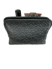 Salvatore Ferragamo Small Gancini Shoe Kit Leather Black Made in Italy