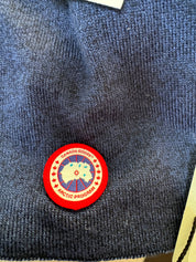Canada Goose Knit Beanie One Size Navy Blue Wool Blend