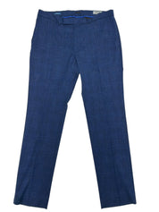 Kenneth Cole Mens Slim fit Dress Pants 37 / 32 Blue Plaid