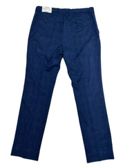Kenneth Cole Mens Slim fit Dress Pants 37 / 32 Blue Plaid