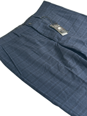 AX Armani Exchange Mens Blue Textured Plaid Wool Dress Pants 32 x 30
