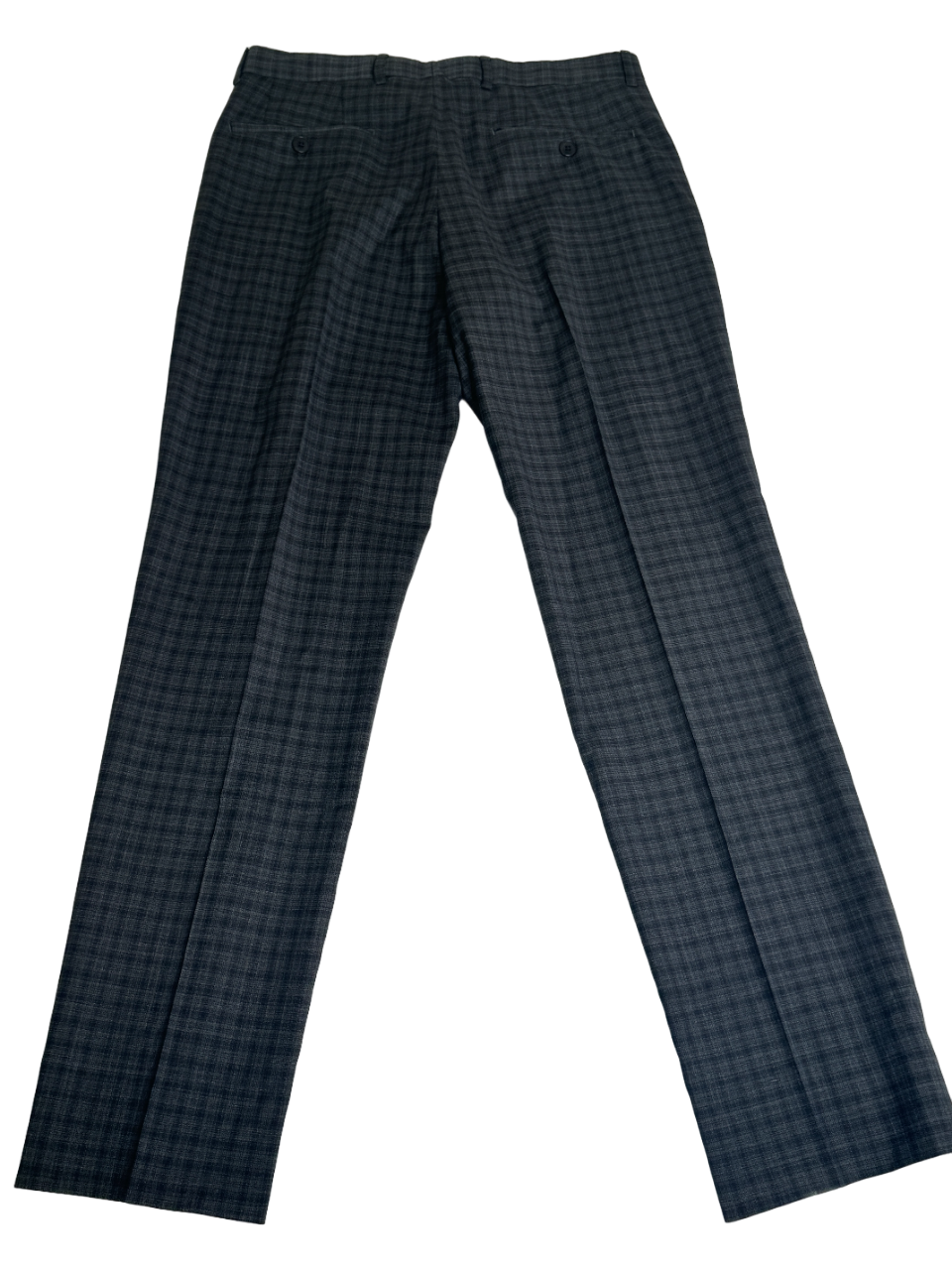 AX Armani Exchange Mens Slim Fit Wool Dress Pants 30 x 30 Grey Plaid