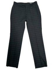 Kenneth Cole Mens Slim fit Dress Pants 31 / 32 Black Plaid