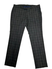 Kenneth Cole Mens Slim fit Dress Pants 37 / 32 Charcoal Grey Plaid