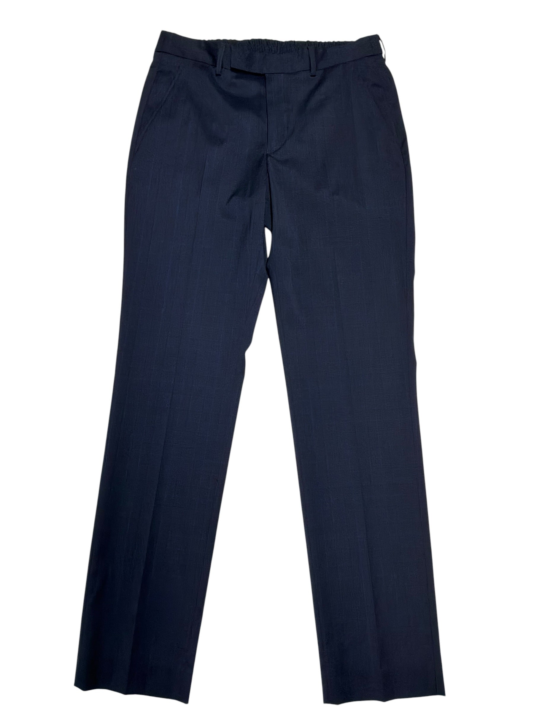 Kenneth Cole Mens Slim fit Dress Pants 31 / 32 Navy Blue Plaid