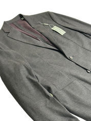 Michael Kors Mens Modern Fit Knit Jersey Blazer Sport Coat 42L Burgundy / Brown