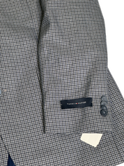 Tommy Hilfiger Mens Ethan Two Button Blazer Sport Coat 38R Grey Check
