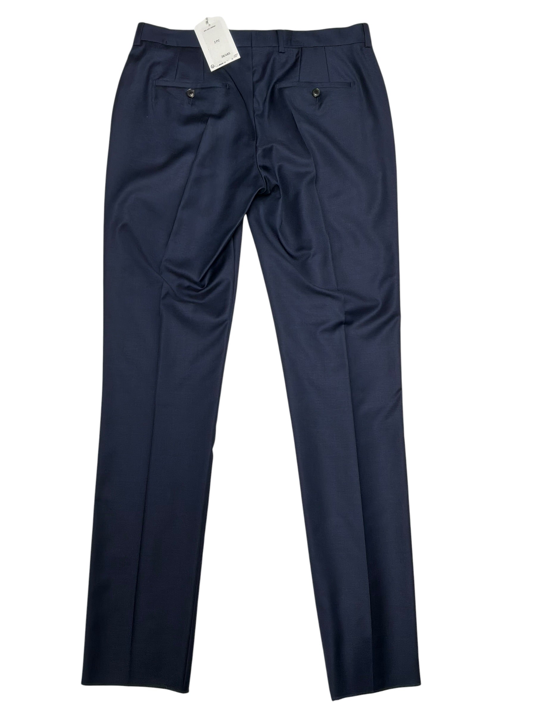 Paul Smith Mens Slim fit Dress Pants Size 32 Navy Blue Wool