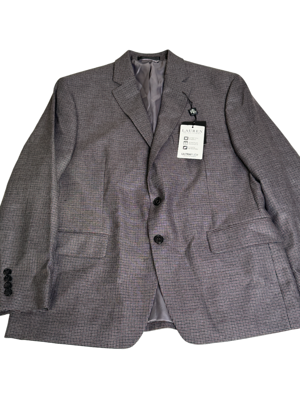 Lauren Ralph Lauren Mens Regular Fit Blazer Sport Coat 42S Red / Grey Check