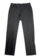 Andrew Marc Mens Modern fit Dress Pants 33 / 32 Charcoal Grey Plaid