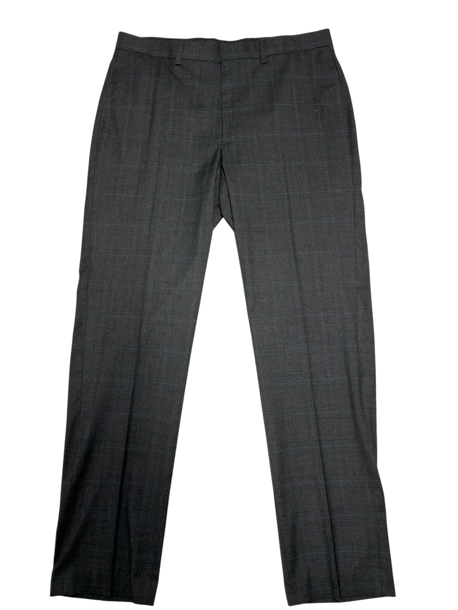 Andrew Marc Mens Modern fit Dress Pants 33 / 32 Charcoal Grey Plaid