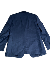 Tommy Hilfiger Mens Modern Fit Sport Coat Blazer 38R Navy Blue Plaid Check Wool