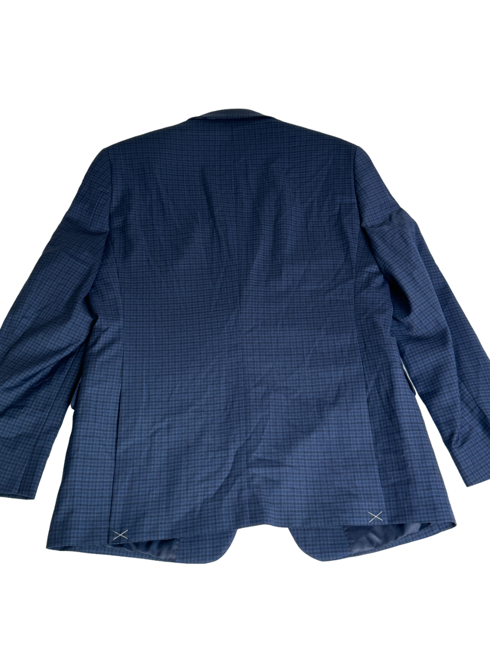 Tommy Hilfiger Mens Modern Fit Sport Coat Blazer 40R Navy Blue Plaid Check Wool