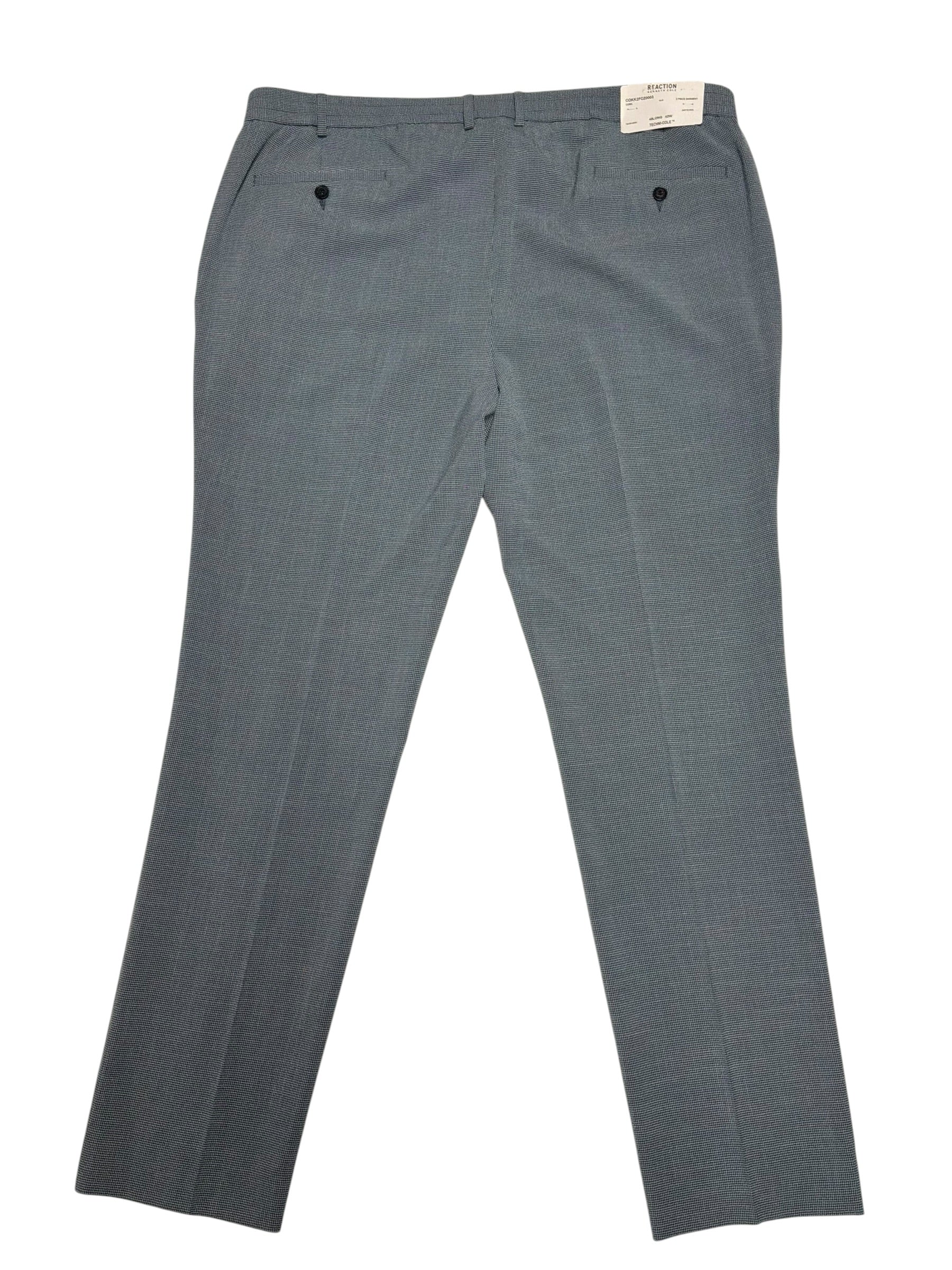 Kenneth Cole Mens Modern fit Dress Pants 42 / 32 Seersucker Blue Check