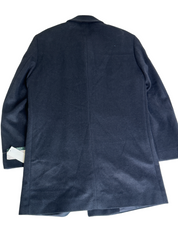 Lauren Ralph Lauren Jake Solid Wool-Blend Overcoat Coat 44R Navy Blue