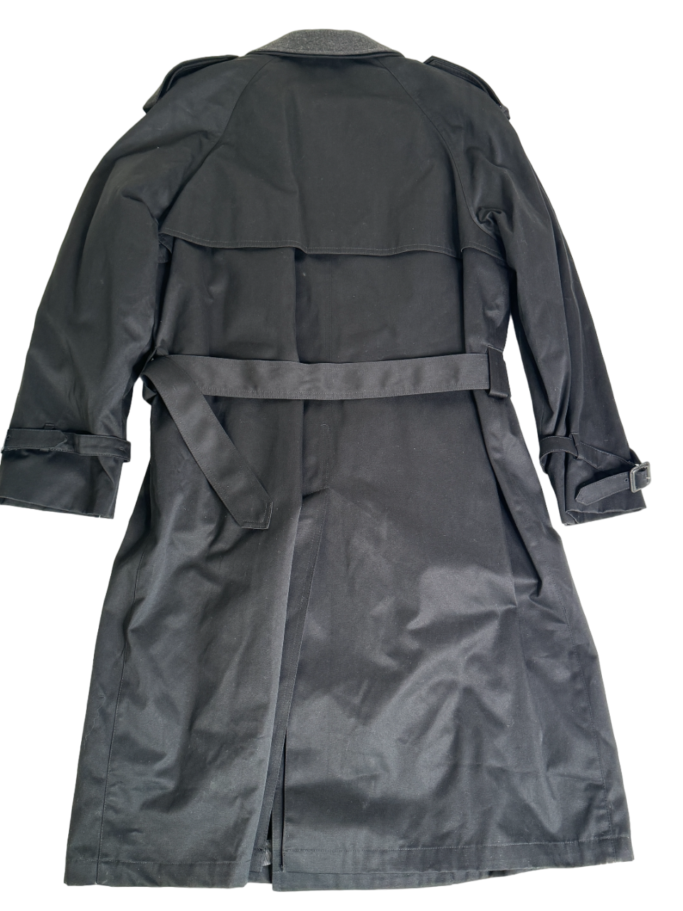 Hart Schaffner Marx Barrington Classic Fit Cotton Blend Trench Coat 38R Black