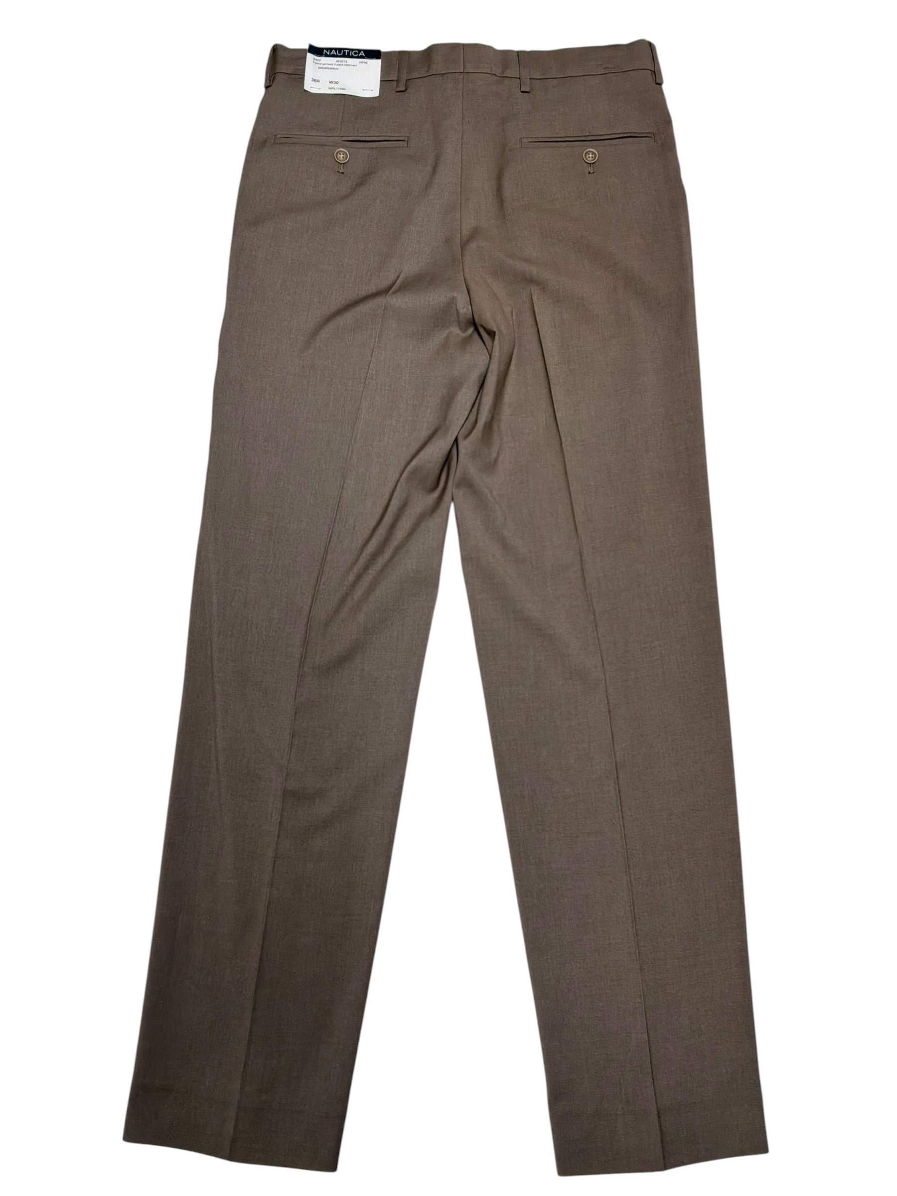 Nautica Mens Modern fit Dress Pants 30 / 32 Light Brown Solid