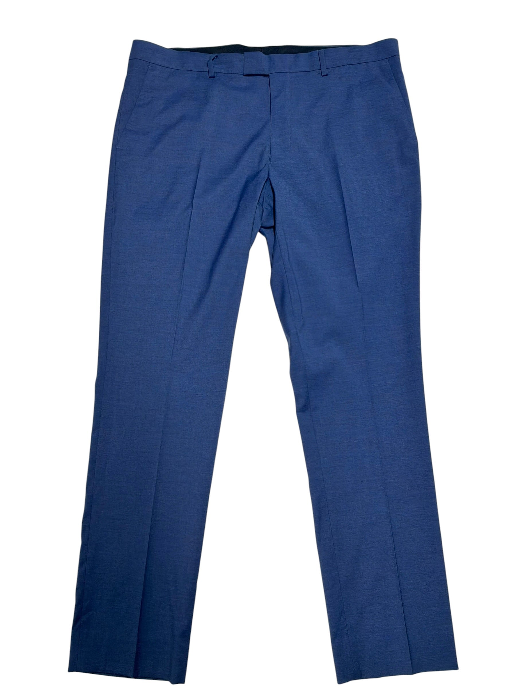 Nick Graham Mens Modern fit Dress Pants 38 / 30 Blue Solid