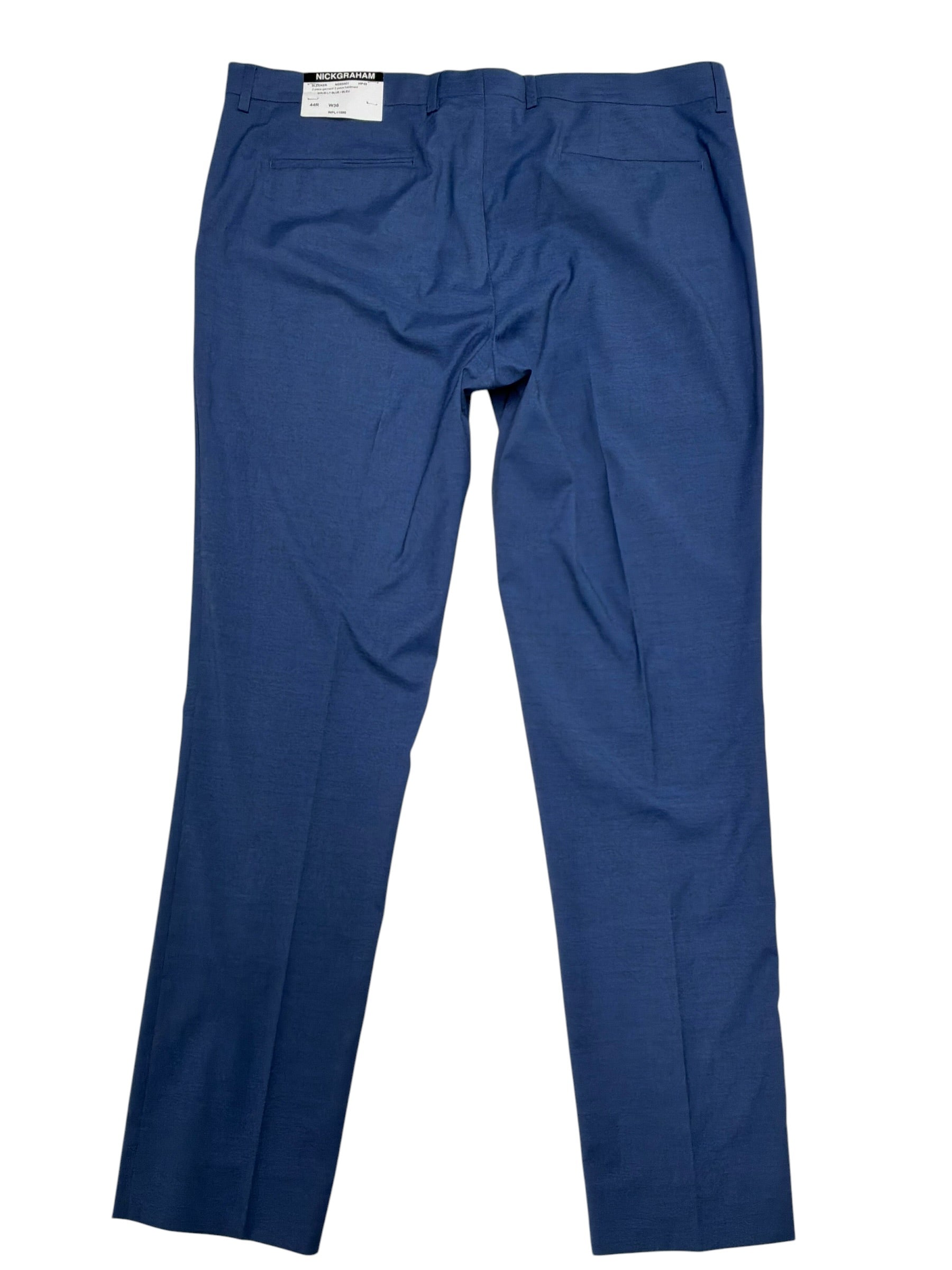 Nick Graham Mens Modern fit Dress Pants 38 / 30 Blue Solid