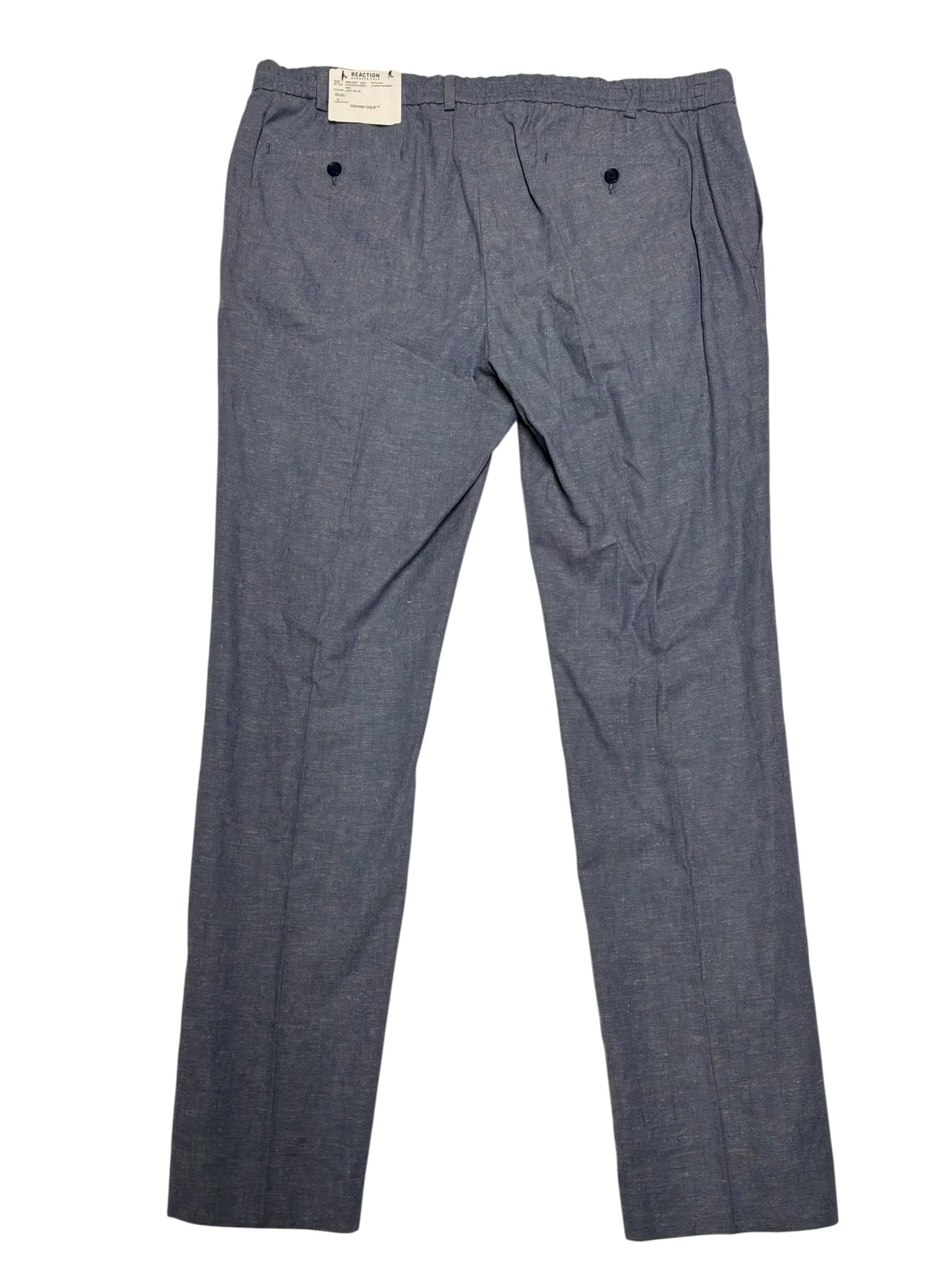 Kenneth Cole Mens Slim fit Dress Pants 40 / 32 Blue Linen Blend