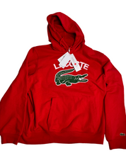 Lacoste Mens Red Hoodie Sweatshirt XL / 6 Logo