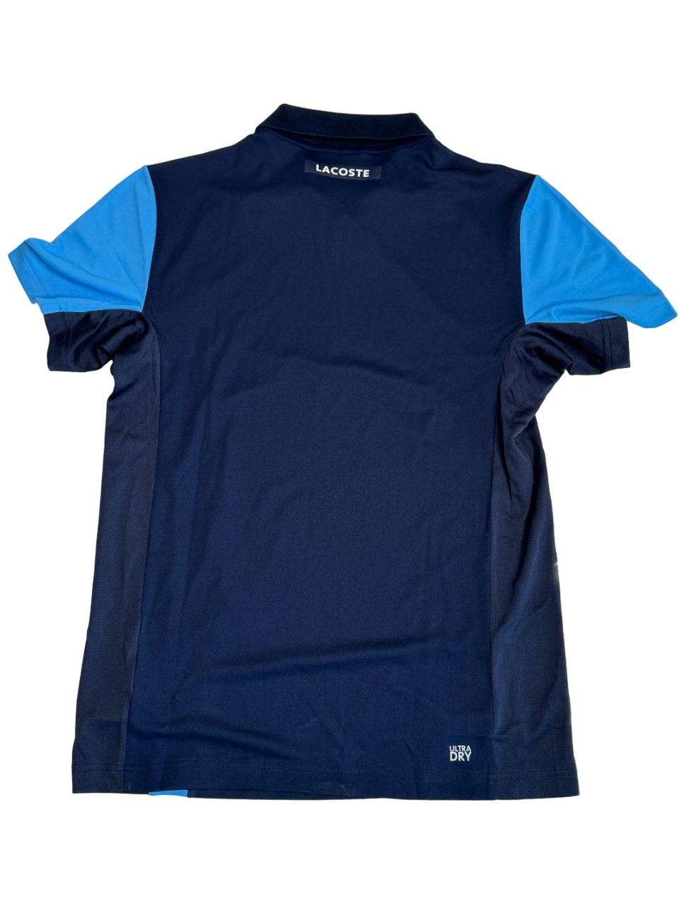 Lacoste Mens Quick Dry 1/4 zip Polo Shirt Size 3 / Small Navy Blue