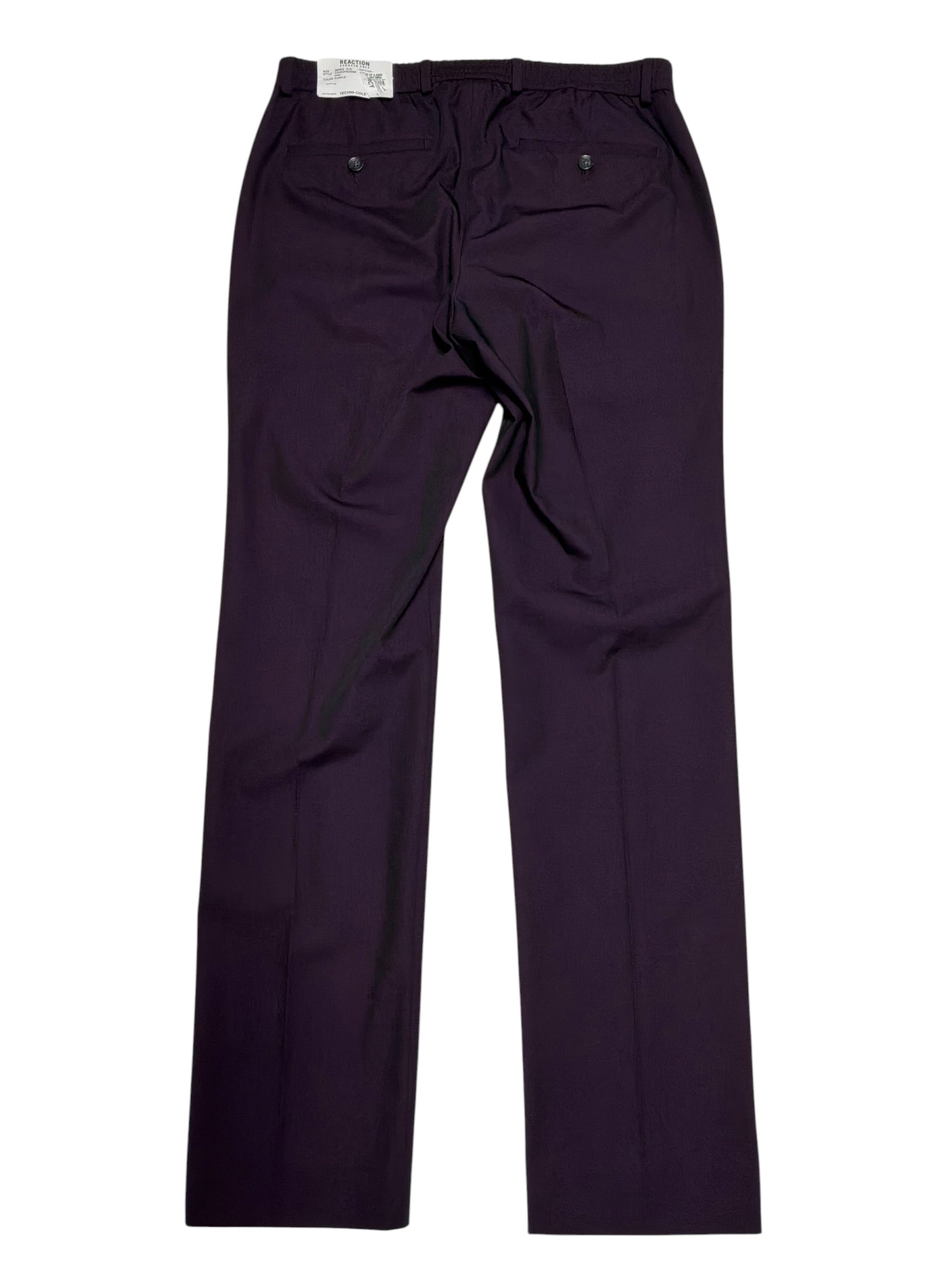 Kenneth Cole Mens Slim fit Dress Pants 31 / 32 Purple Solid