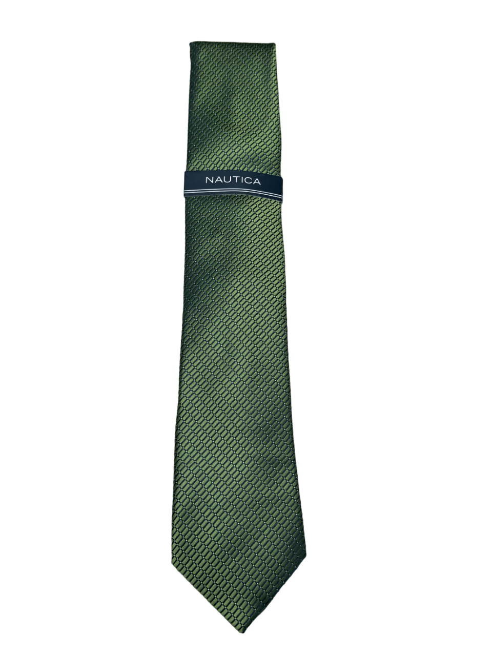 Nautica Men's Adrift Solid Green Tie Necktie