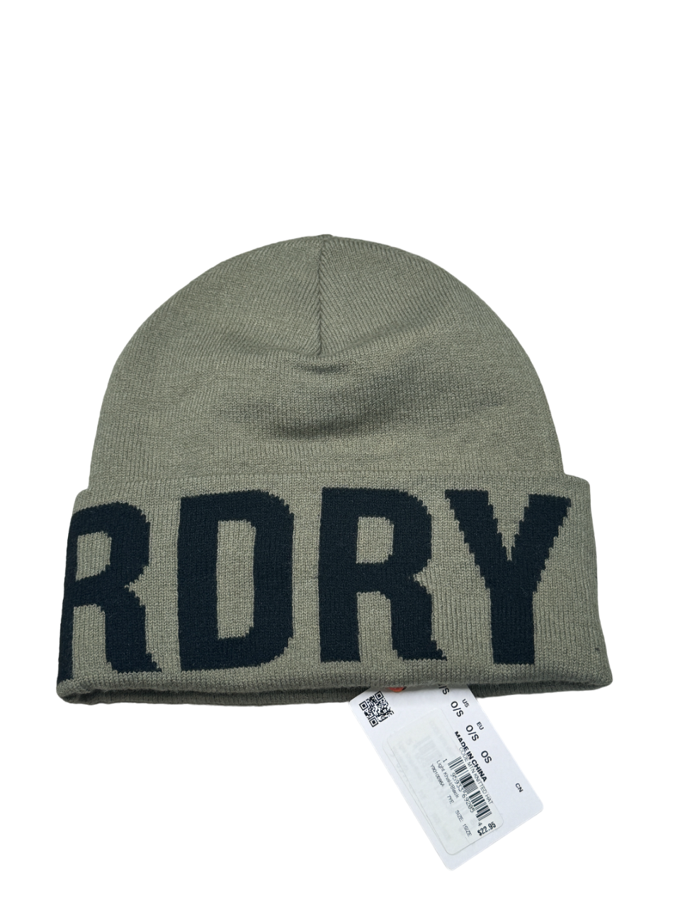 Superdry Light Khaki / Black Beanie Hat