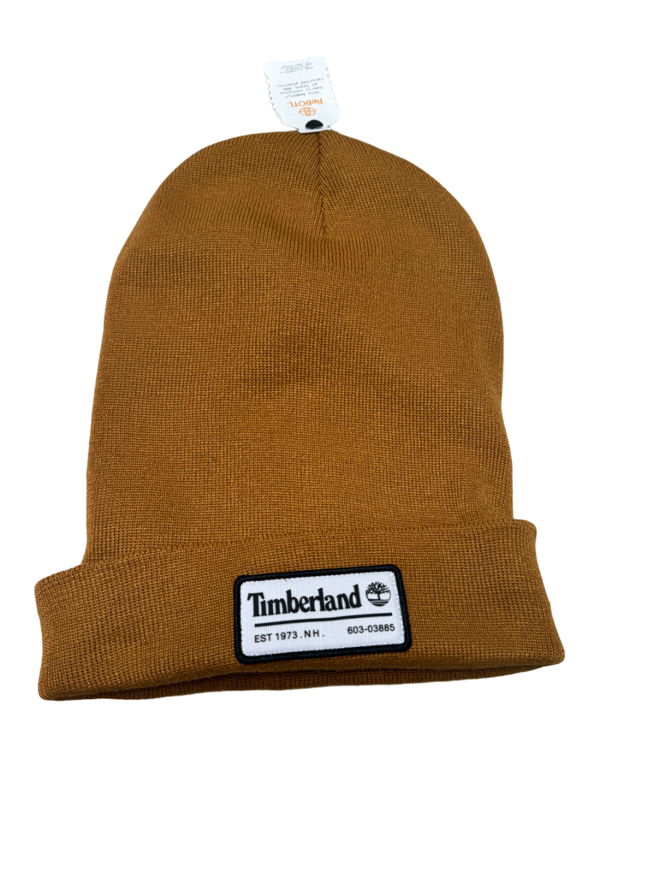 Timberland Mens Brown Logo Beanie Hat Brown Black