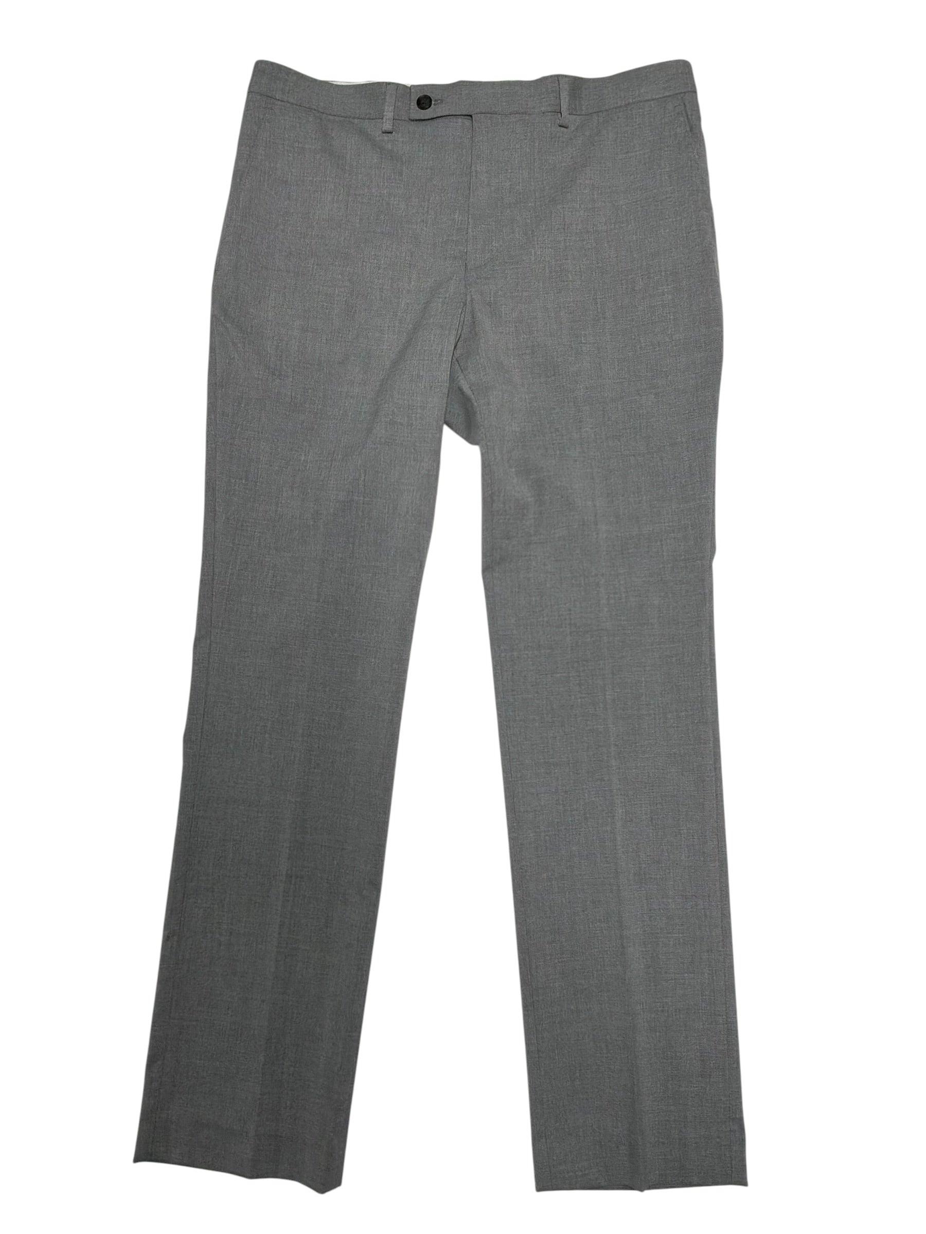 Dkny Mens Slim fit Dress Pants 33 / 30 Light Grey Solid