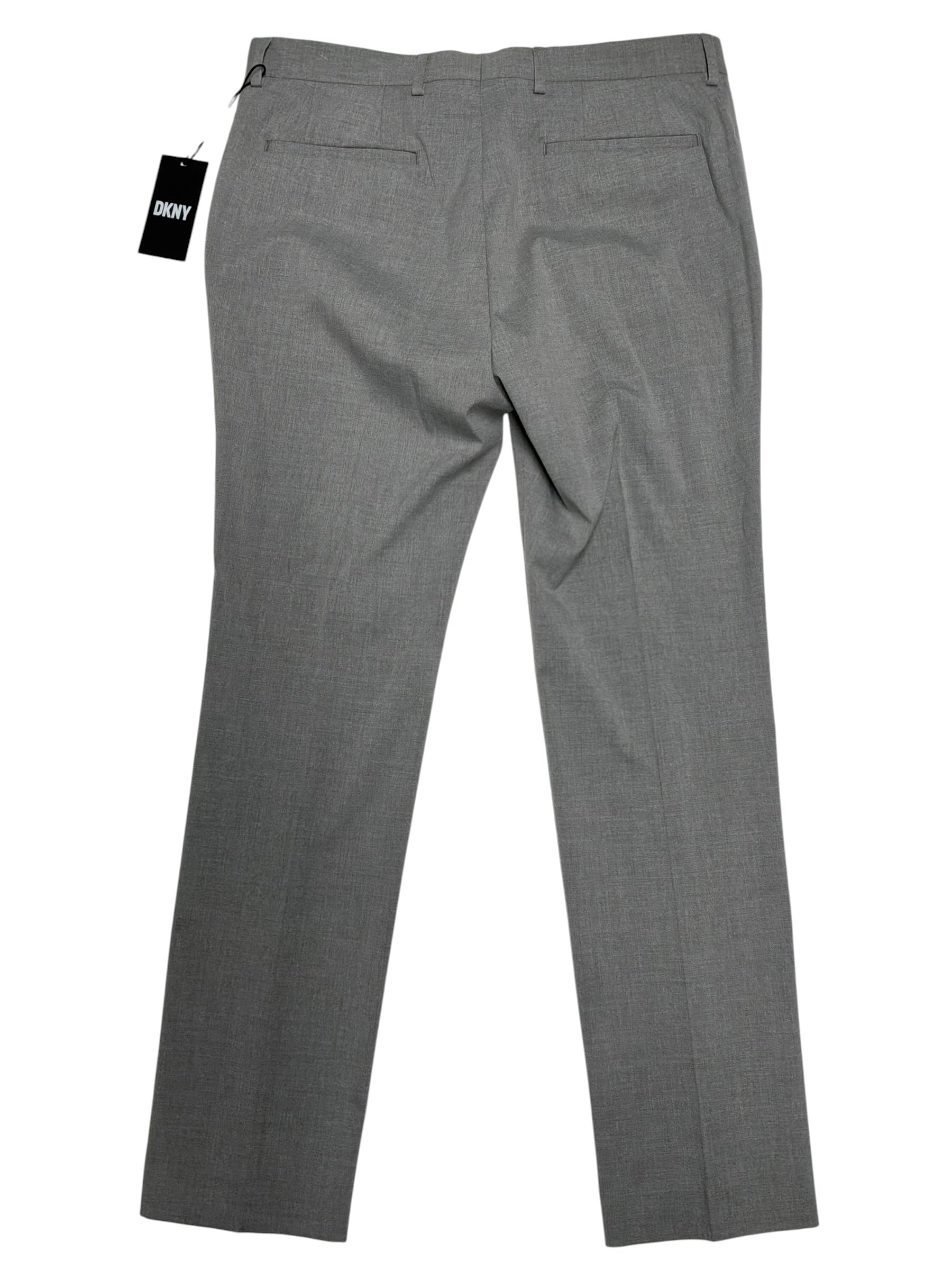 Dkny Mens Slim fit Dress Pants 33 / 30 Light Grey Solid
