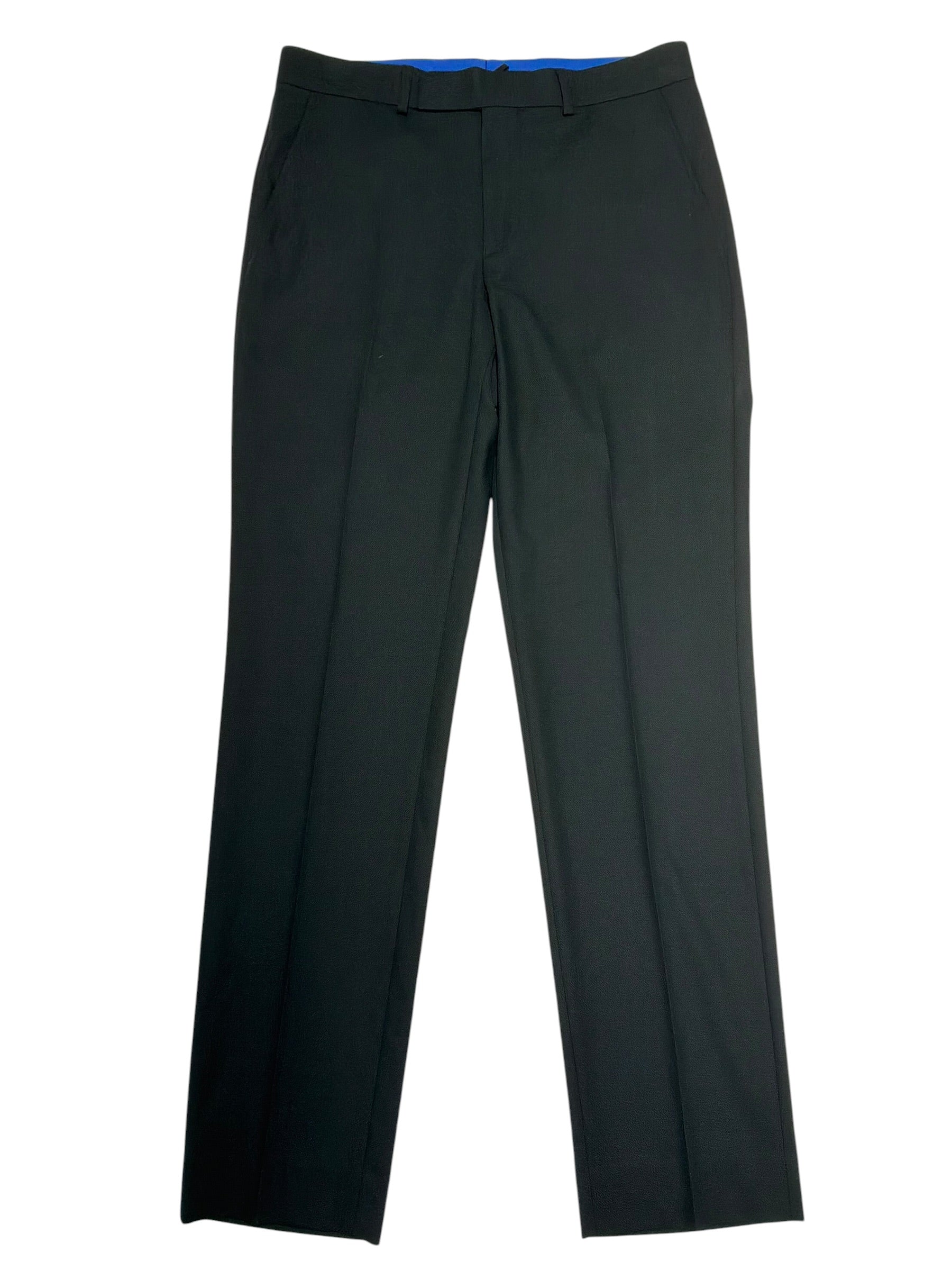 Kenneth Cole Mens Slim fit Dress Pants 31 / 32 Dark Green Solid