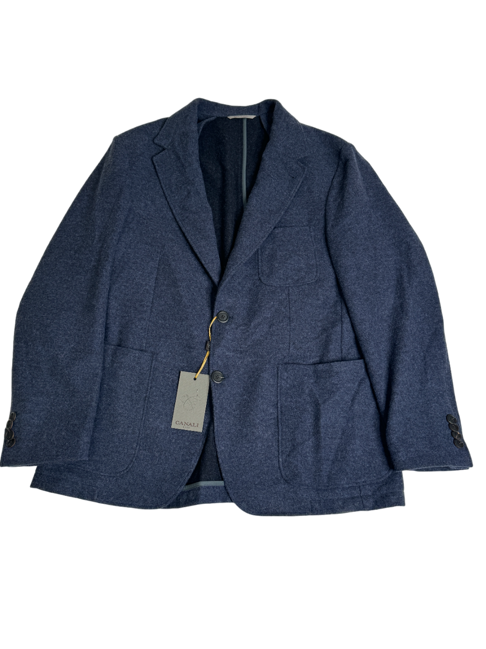 Canali Mens Modern Fit Unconstructed Sport Coat Blazer EU 56R US 46R Navy Blue