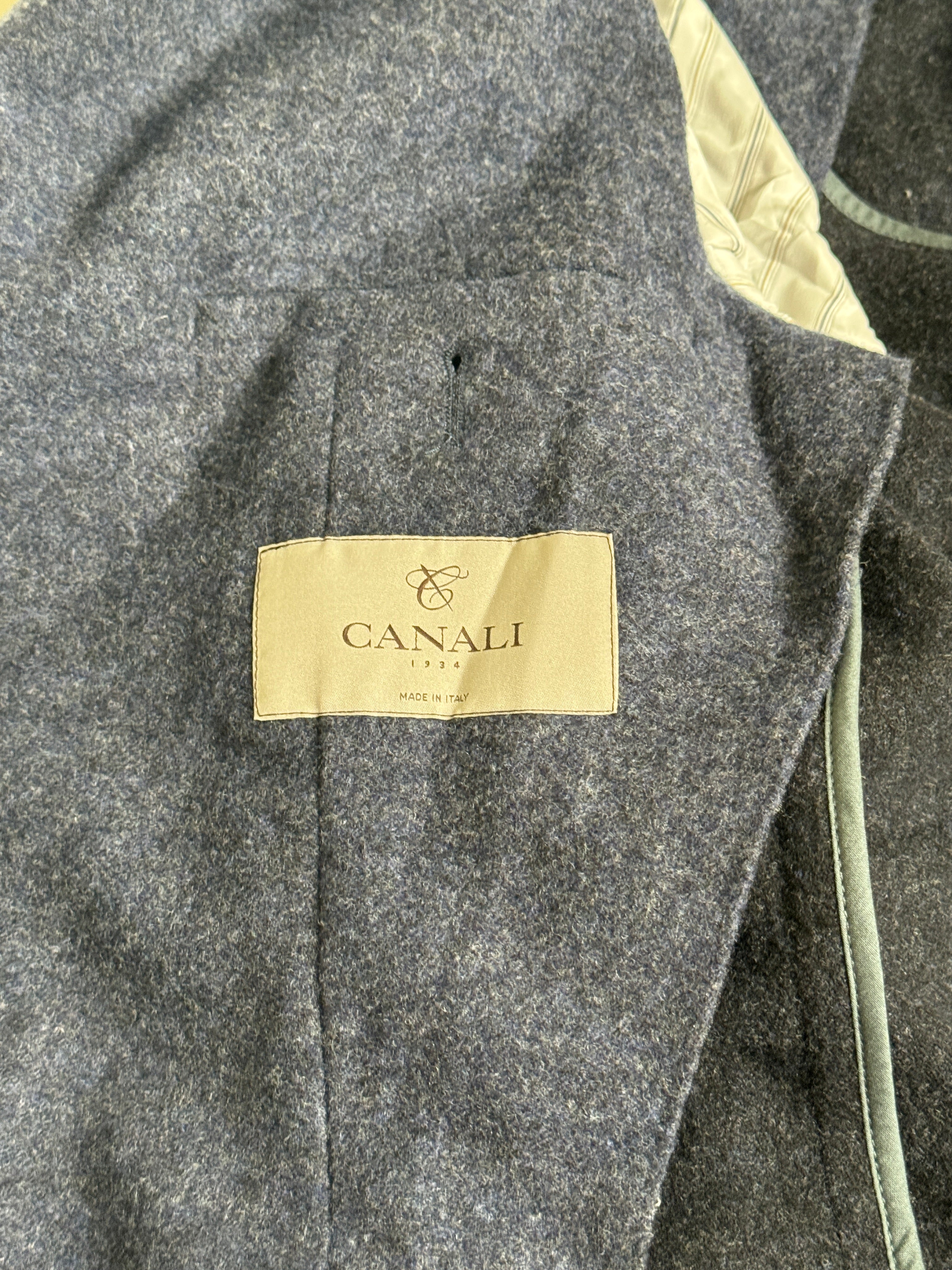 Canali Mens Modern Fit Unconstructed Sport Coat Blazer EU 56R US 46R Navy Blue