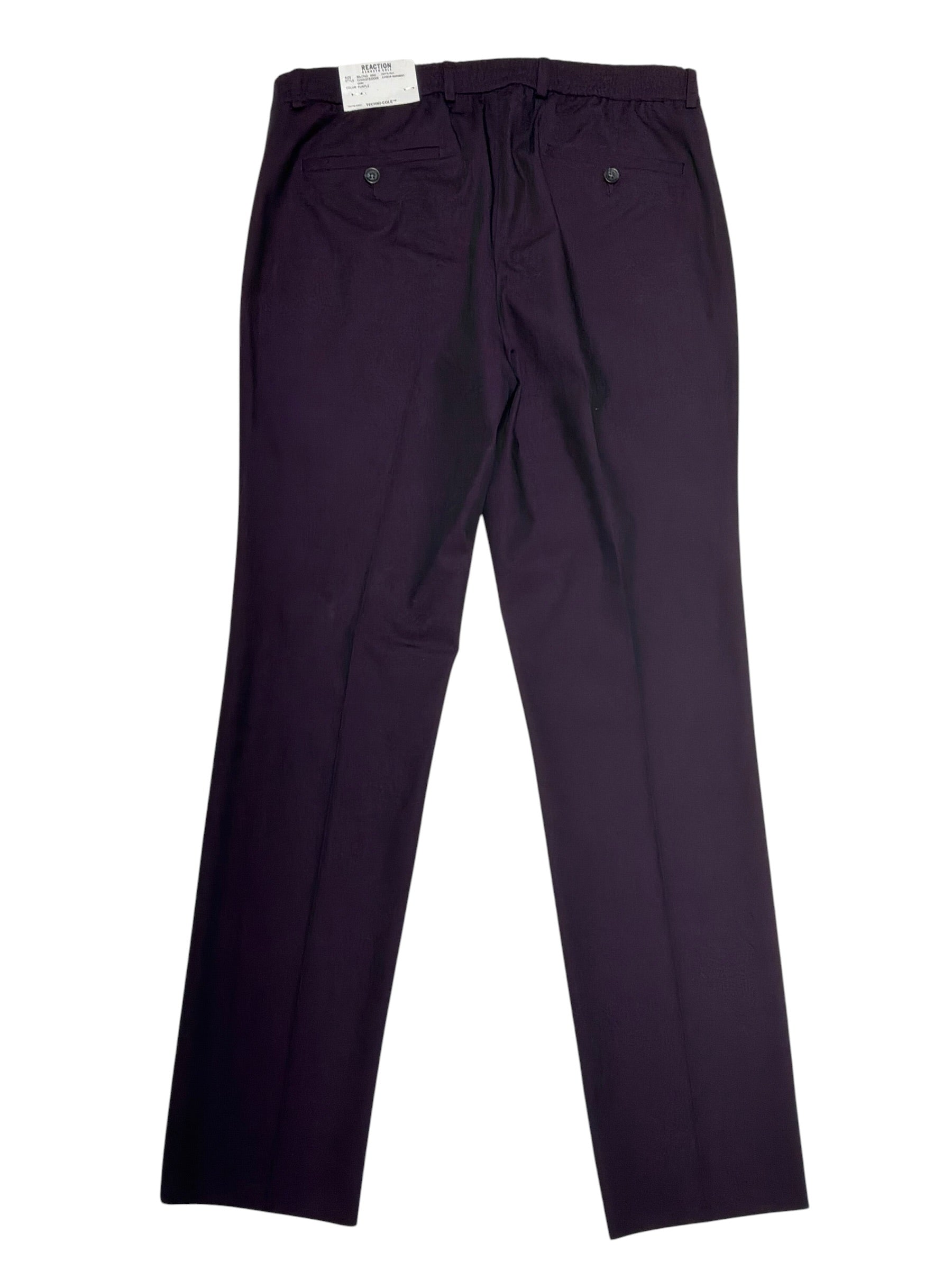 Kenneth Cole Mens Slim fit Dress Pants 33 / 32 Purple Solid