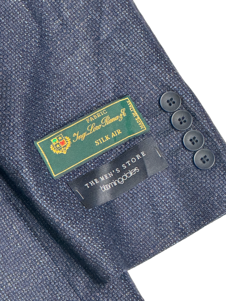 Mens Store  Loro Piana Silk Air Sport Coat 48R Navy Blue Brown