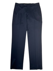 Van Heusen Mens Slim fit Dress Pants 35 / 33 Navy Blue Solid