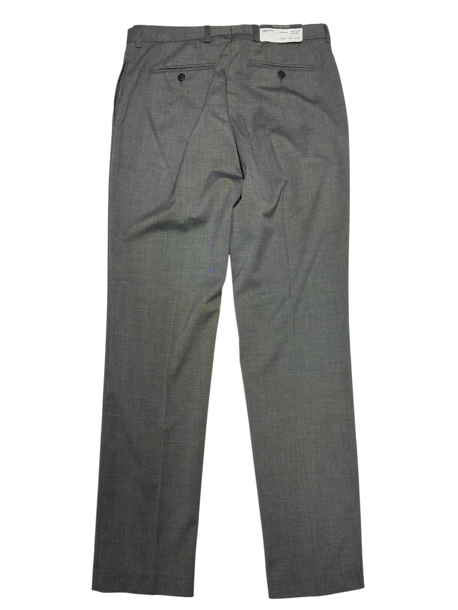 Van Heusen Mens Slim fit Dress Pants 35 / 33 Black White Check