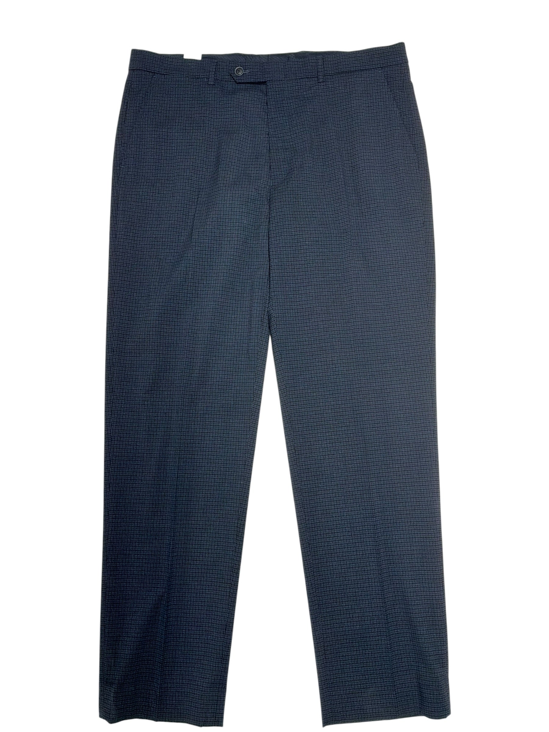 Nautica Mens Modern fit Dress Pants 30 / 32 Navy Blue Plaid