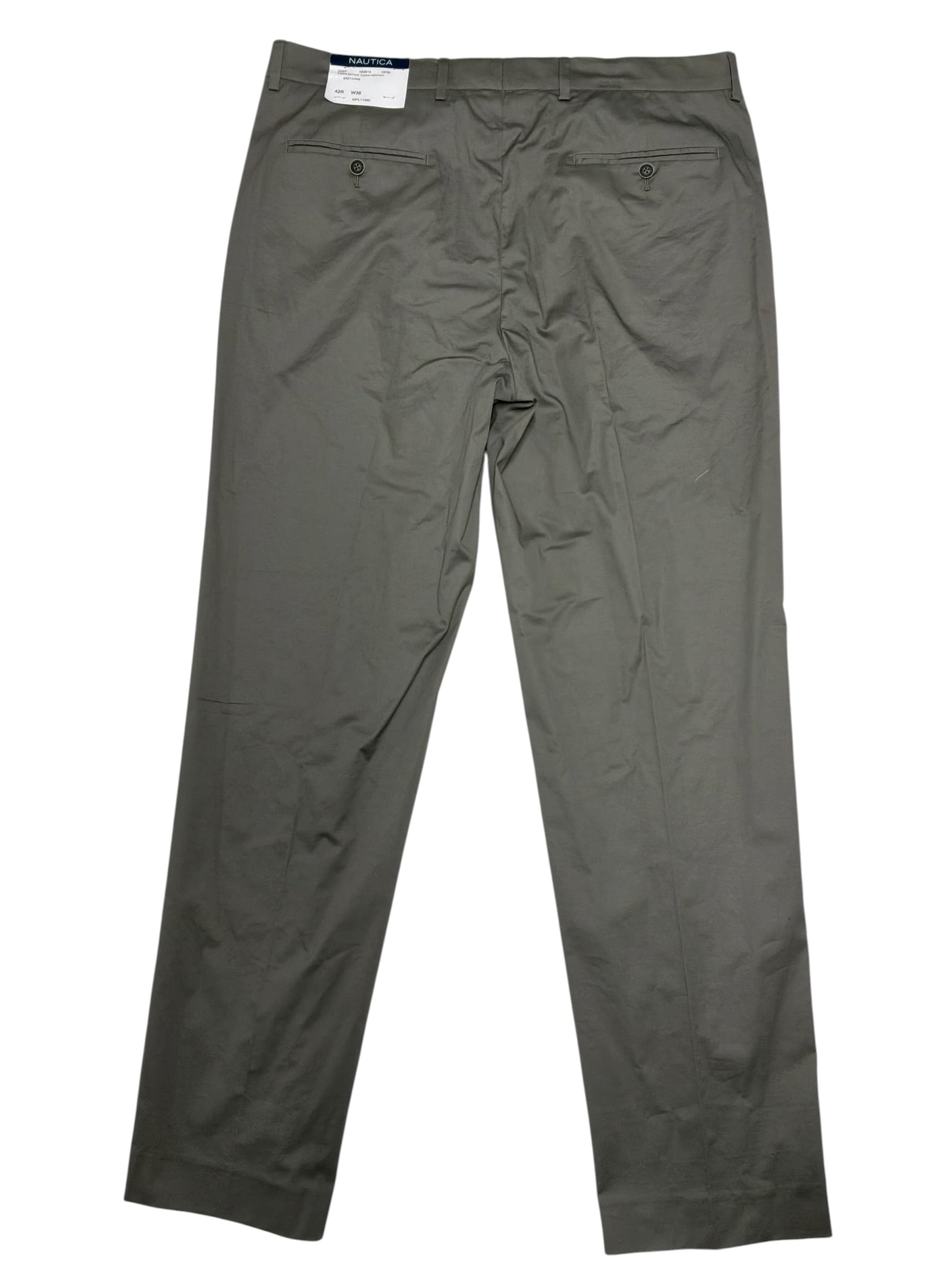 Nautica Mens Modern fit Dress Pants 36 / 32 Grey Solid