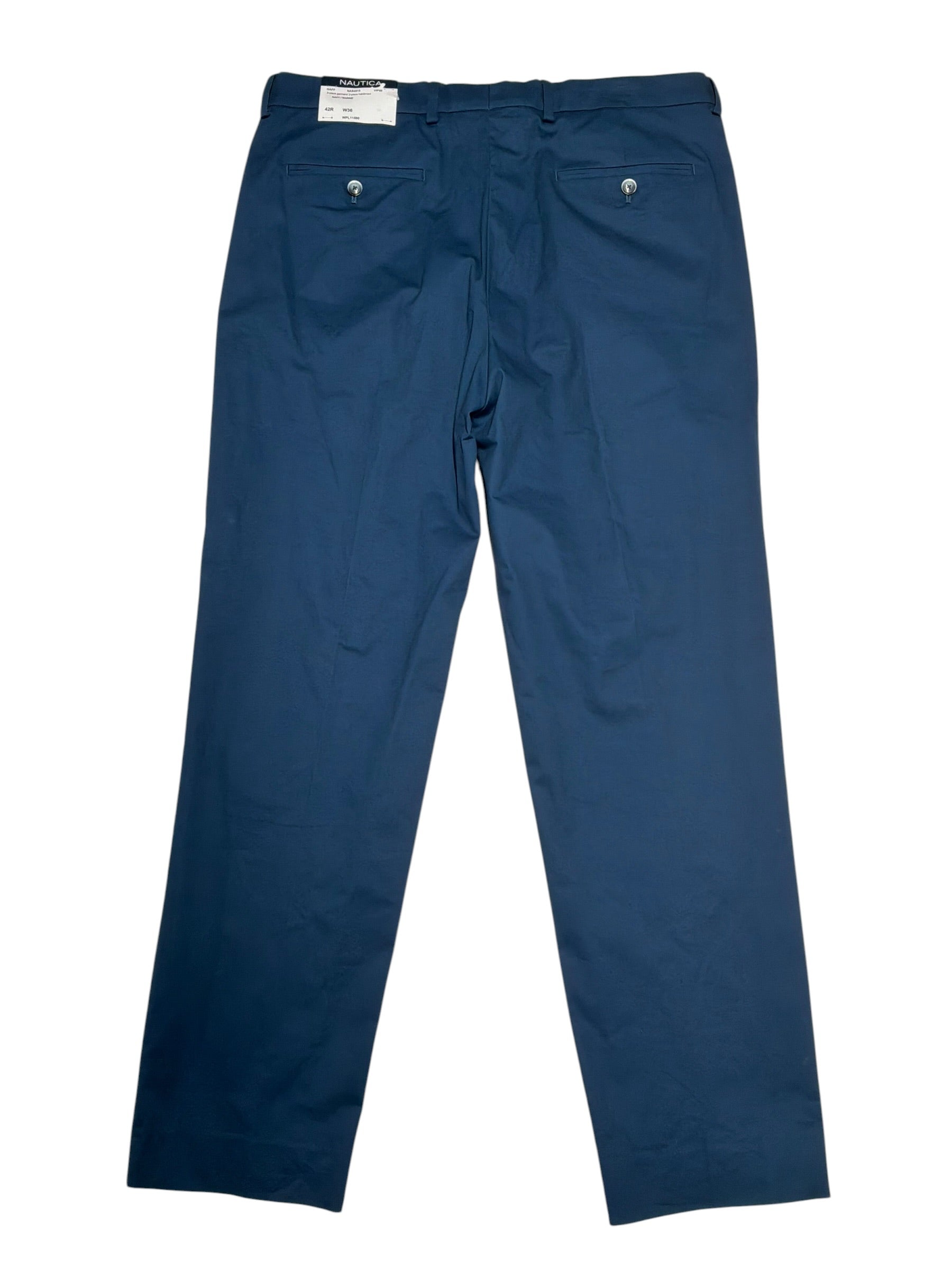 Nautica Mens Modern fit Dress Pants 45 / 32 Navy Blue Cotton