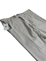 PT Torino Mens Slim Fit Linen Pants Size 32 EU 48 Tan / Beige Stretch