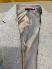 Tommy Hilfiger Mens Modern fit Sport Coat Blazer 46 L Grey Solid Stretch