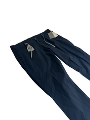 Canali Garment Dyed Convertible Drawstring Chino Pants Size 38 Navy Blue